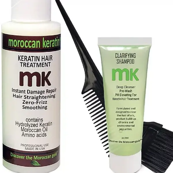 Moroccan Keratin Brazilian Hair Treatment Set Applicator Brush & Shampoo
