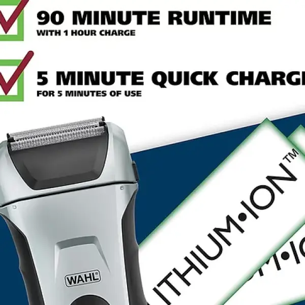 Wahl Speed Shave Rechargeable Wet/Dry Waterproof Facial Hair Shaver 7069