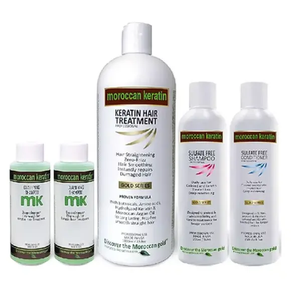 Professional Salon Moroccan Keratin Straightening Smoothing Treatment Set